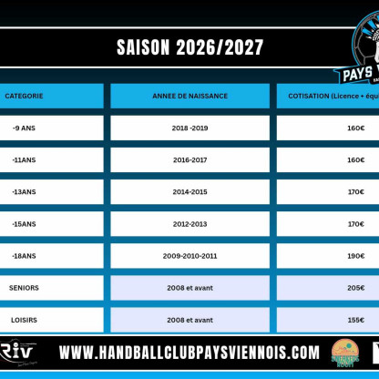 Saison 2026 2027